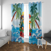 Funny Parrot Margarita Five O'clock Somewhere Window Curtain