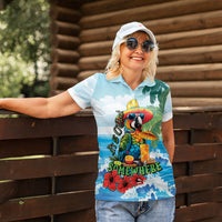 Funny Parrot Margarita Five O'clock Somewhere Women Polo Shirt