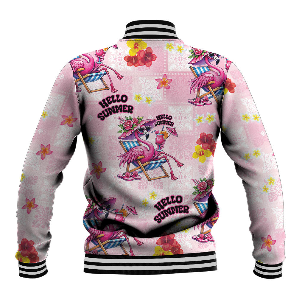 Hawaii Flamingo Hello Summer Baseball Jacket Hawaiian Quilt Pattern