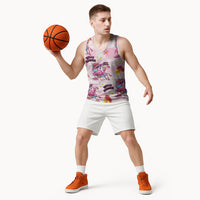 Hawaii Flamingo Hello Summer Basketball Jersey Hawaiian Quilt Pattern