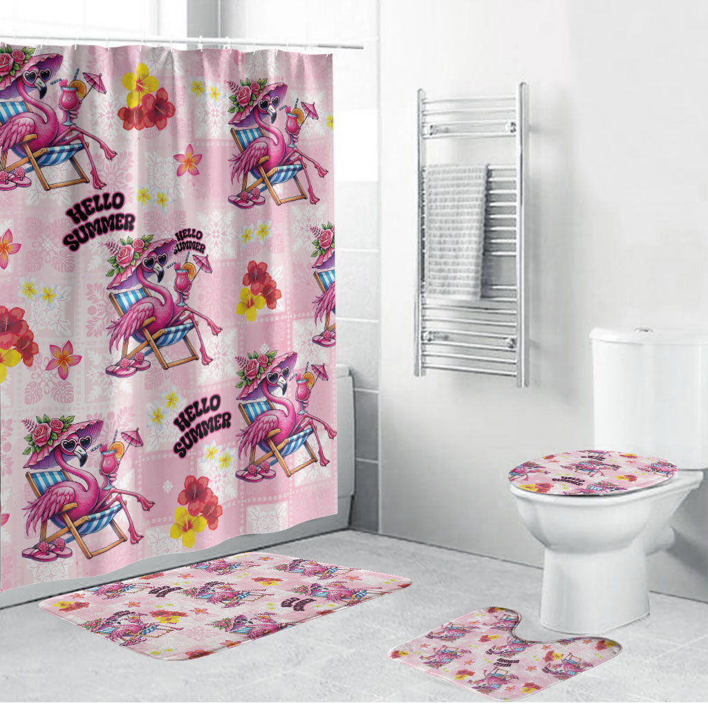 Hawaii Flamingo Hello Summer Bathroom Set Hawaiian Quilt Pattern