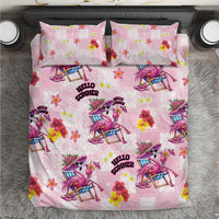 Hawaii Flamingo Hello Summer Bedding Set Hawaiian Quilt Pattern