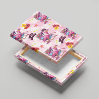 Hawaii Flamingo Hello Summer Canvas Wall Art Hawaiian Quilt Pattern