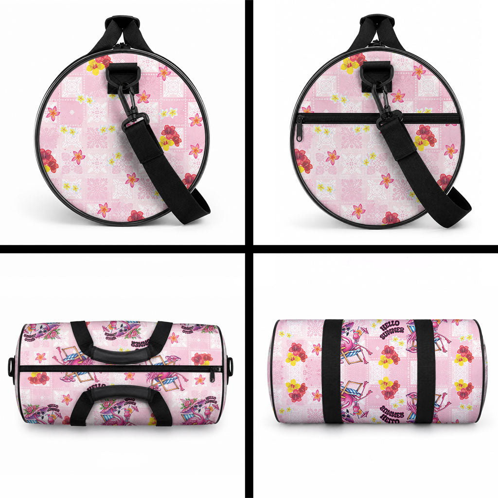 Hawaii Flamingo Hello Summer Duffle Bag Hawaiian Quilt Pattern LT9 - Polynesian Pride