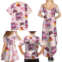 Hawaii Flamingo Hello Summer Family Matching Summer Maxi Dress and Hawaiian Shirt Hawaiian Quilt Pattern
