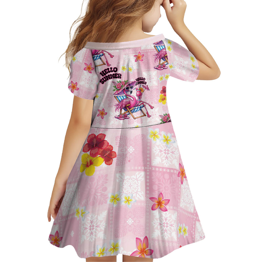 Hawaii Flamingo Hello Summer Family Matching Tank Maxi Dress and Hawaiian Shirt Hawaiian Quilt Pattern