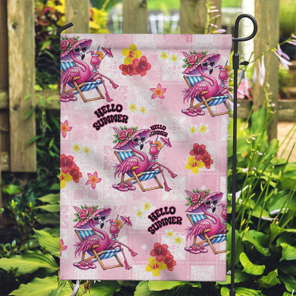 Hawaii Flamingo Hello Summer Garden Flag Hawaiian Quilt Pattern
