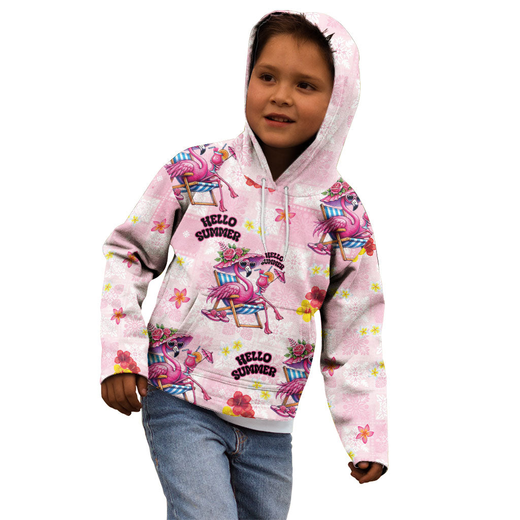 Hawaii Flamingo Hello Summer Kid Hoodie Hawaiian Quilt Pattern