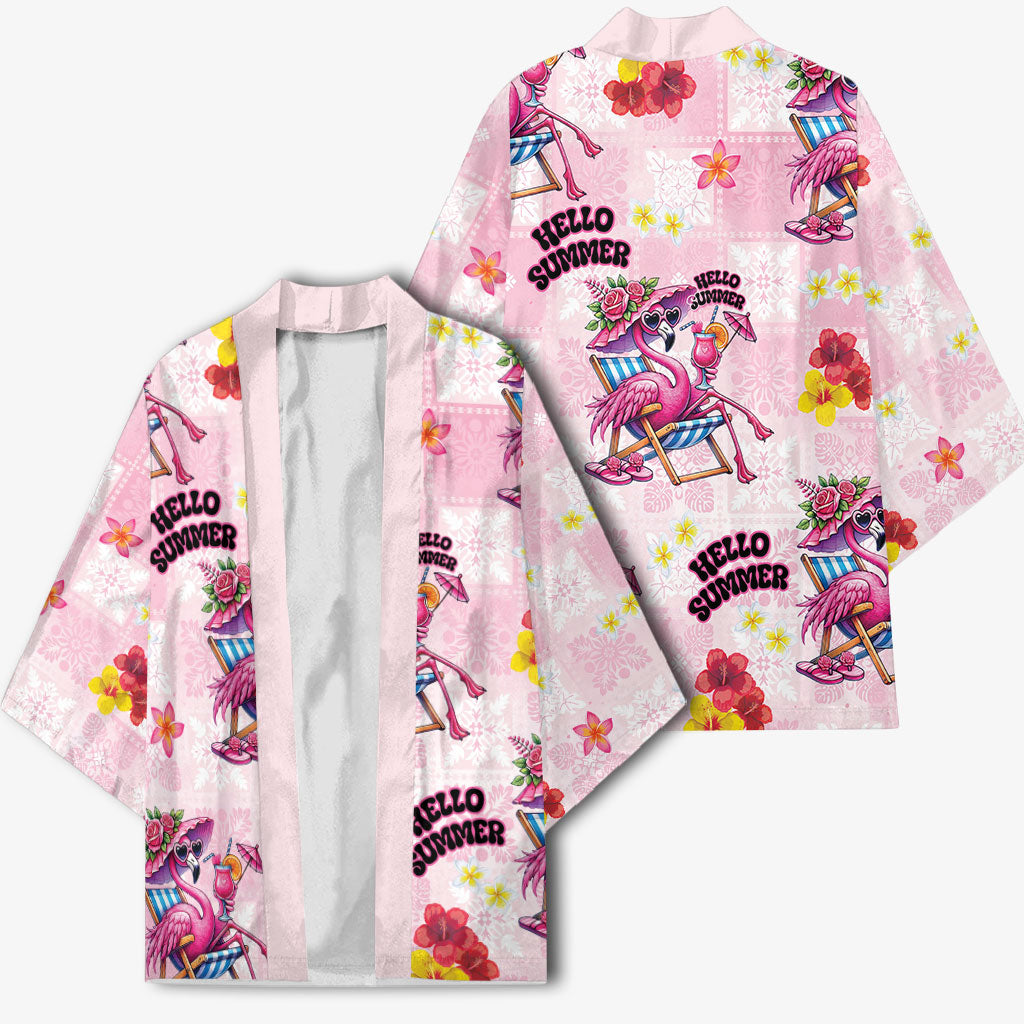 Hawaii Flamingo Hello Summer Kimono Hawaiian Quilt Pattern