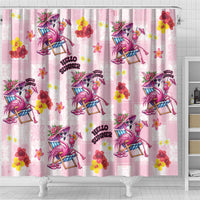 Hawaii Flamingo Hello Summer Shower Curtain Hawaiian Quilt Pattern