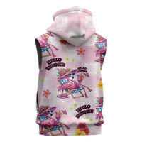 Hawaii Flamingo Hello Summer Sleeveless Hoodie Hawaiian Quilt Pattern