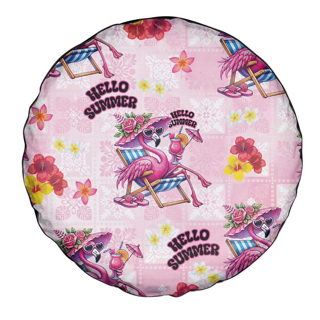 Hawaii Flamingo Hello Summer Spare Tire Cover Hawaiian Quilt Pattern