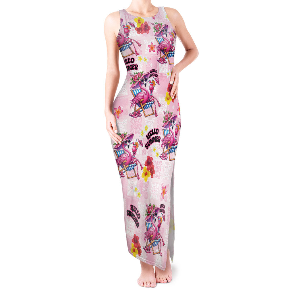Hawaii Flamingo Hello Summer Tank Maxi Dress Hawaiian Quilt Pattern