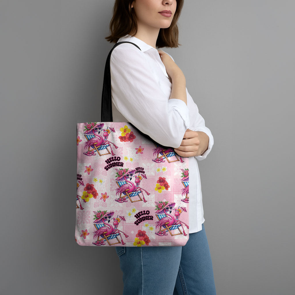 Hawaii Flamingo Hello Summer Tote Bag Hawaiian Quilt Pattern