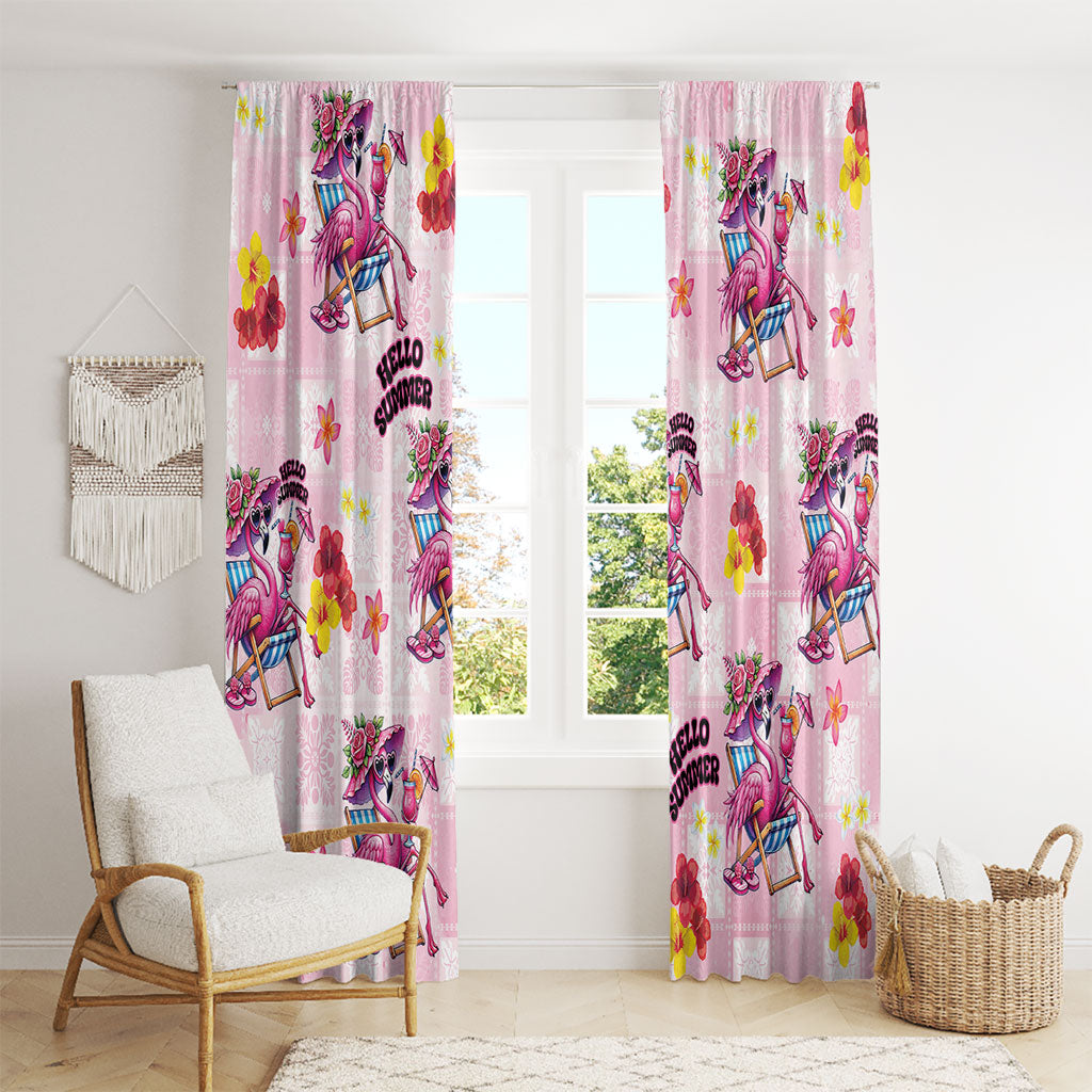 Hawaii Flamingo Hello Summer Window Curtain Hawaiian Quilt Pattern