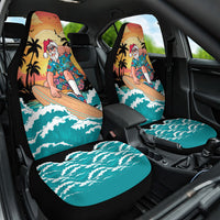 Vintage Santa Claus Surfing Summer Car Seat Cover Mele Kalikimaka i Iulai!