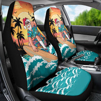 Vintage Santa Claus Surfing Summer Car Seat Cover Mele Kalikimaka i Iulai!