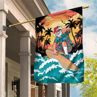 Vintage Santa Claus Surfing Summer Garden Flag Mele Kalikimaka i Iulai!