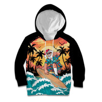 Vintage Santa Claus Surfing Summer Kid Hoodie Mele Kalikimaka i Iulai!