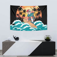 Vintage Santa Claus Surfing Summer Tapestry Mele Kalikimaka i Iulai!