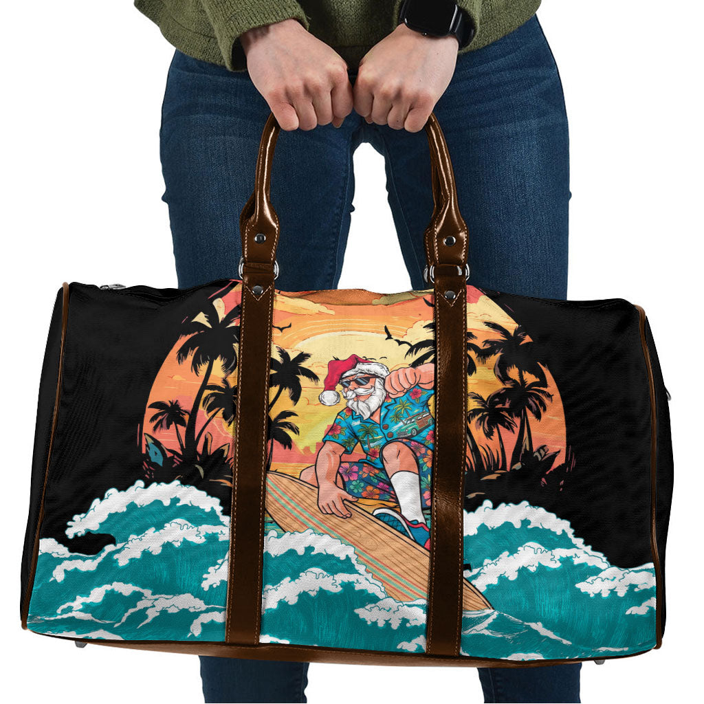 Vintage Santa Claus Surfing Summer Travel Bag Mele Kalikimaka i Iulai!