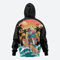 Vintage Santa Claus Surfing Summer Zip Hoodie Mele Kalikimaka i Iulai!
