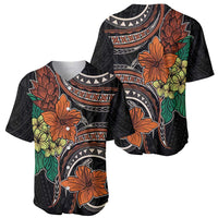 Vintage Hibiscus Pacific Floral Baseball Jersey