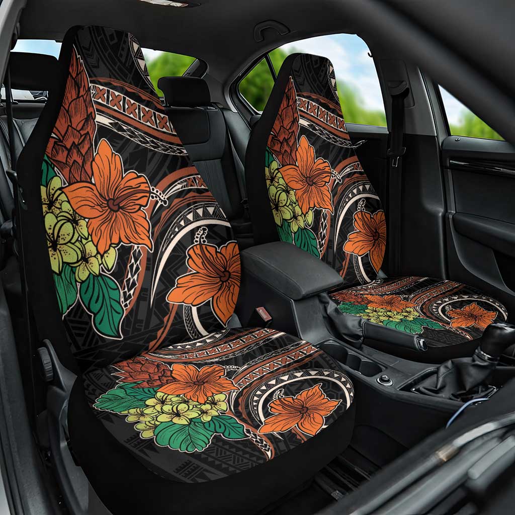 Vintage Hibiscus Pacific Floral Car Seat Cover