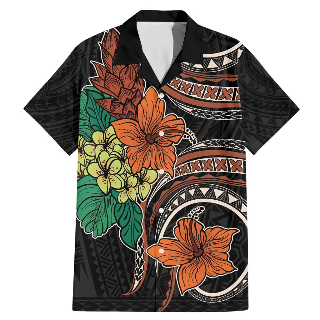 Vintage Hibiscus Pacific Floral Family Matching Mermaid Dress and Hawaiian Shirt