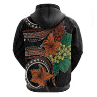 Vintage Hibiscus Pacific Floral Hoodie