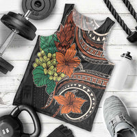 Vintage Hibiscus Pacific Floral Men Tank Top LT9 - Polynesian Pride