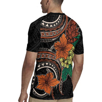 Vintage Hibiscus Pacific Floral Rugby Jersey LT9 - Polynesian Pride