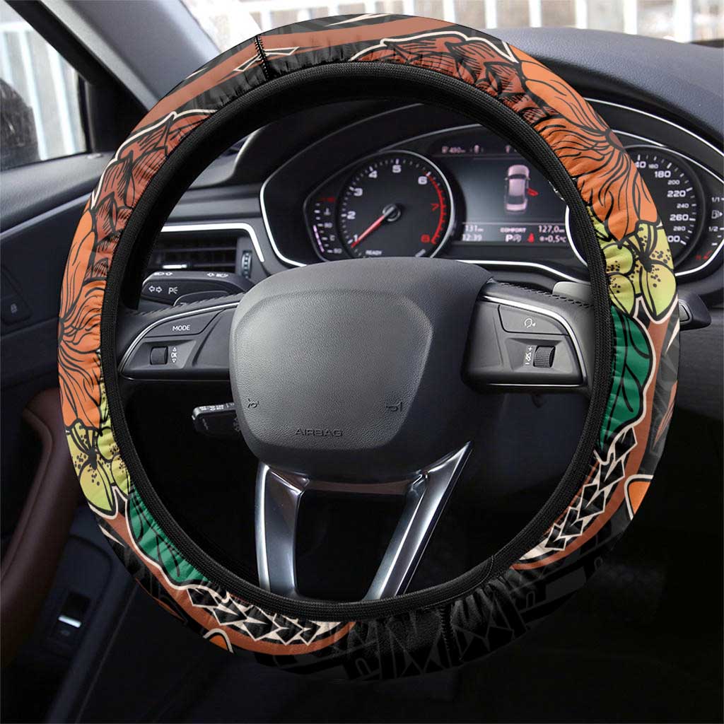 Vintage Hibiscus Pacific Floral Steering Wheel Cover LT9 - Polynesian Pride