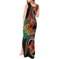 Vintage Hibiscus Pacific Floral Tank Maxi Dress LT9 - Polynesian Pride