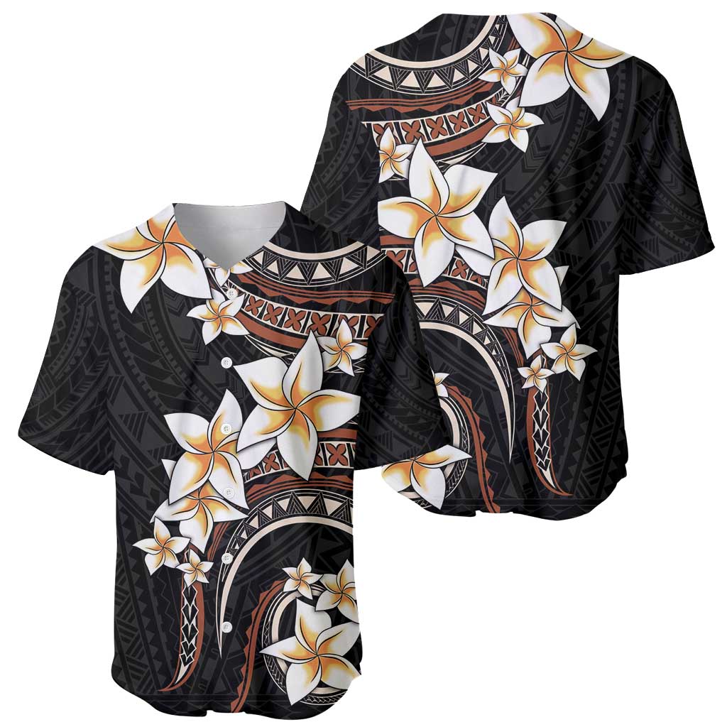 Vintage Plumeria Pacific Floral Baseball Jersey