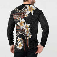 Vintage Plumeria Pacific Floral Button Sweatshirt LT9 - Polynesian Pride