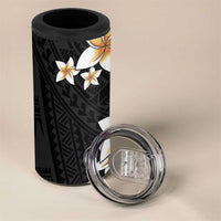 Vintage Plumeria Pacific Floral 4 in 1 Can Cooler Tumbler LT9 - Polynesian Pride