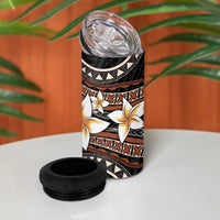 Vintage Plumeria Pacific Floral 4 in 1 Can Cooler Tumbler LT9 - Polynesian Pride