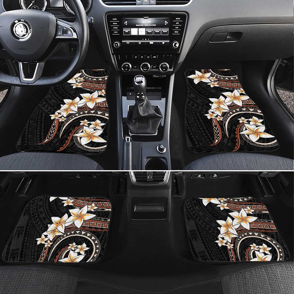 Vintage Plumeria Pacific Floral Car Mats