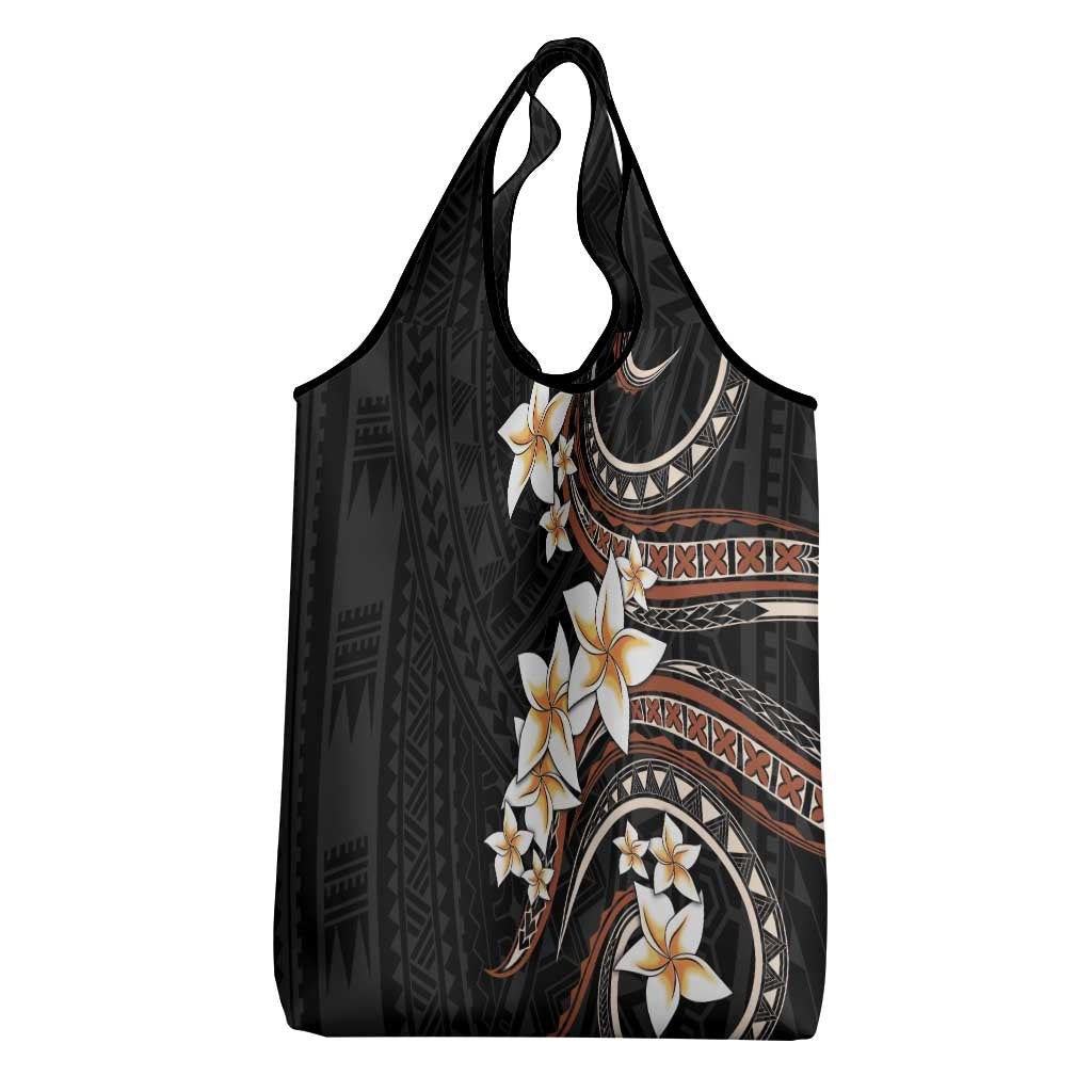 Vintage Plumeria Pacific Floral Grocery Bag LT9 - Polynesian Pride