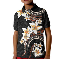 Vintage Plumeria Pacific Floral Kid Polo Shirt