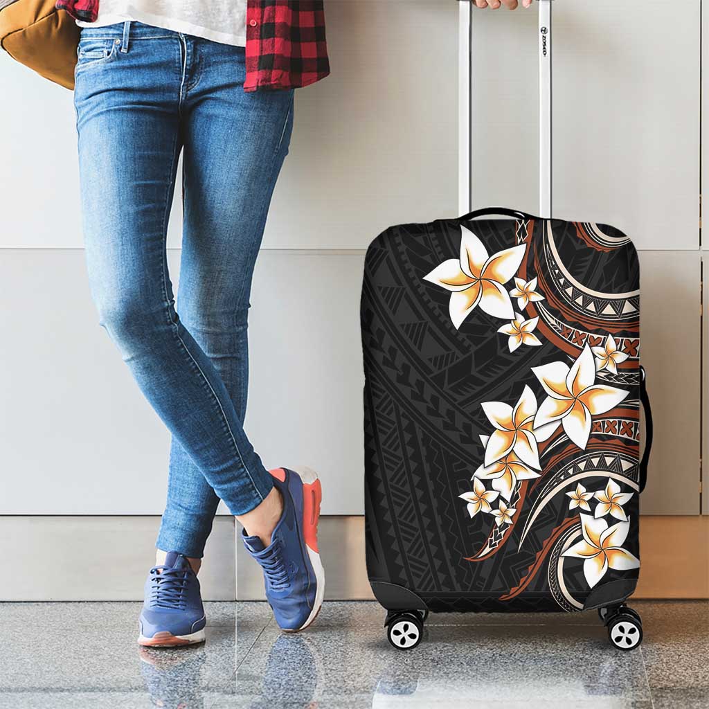 Vintage Plumeria Pacific Floral Luggage Cover