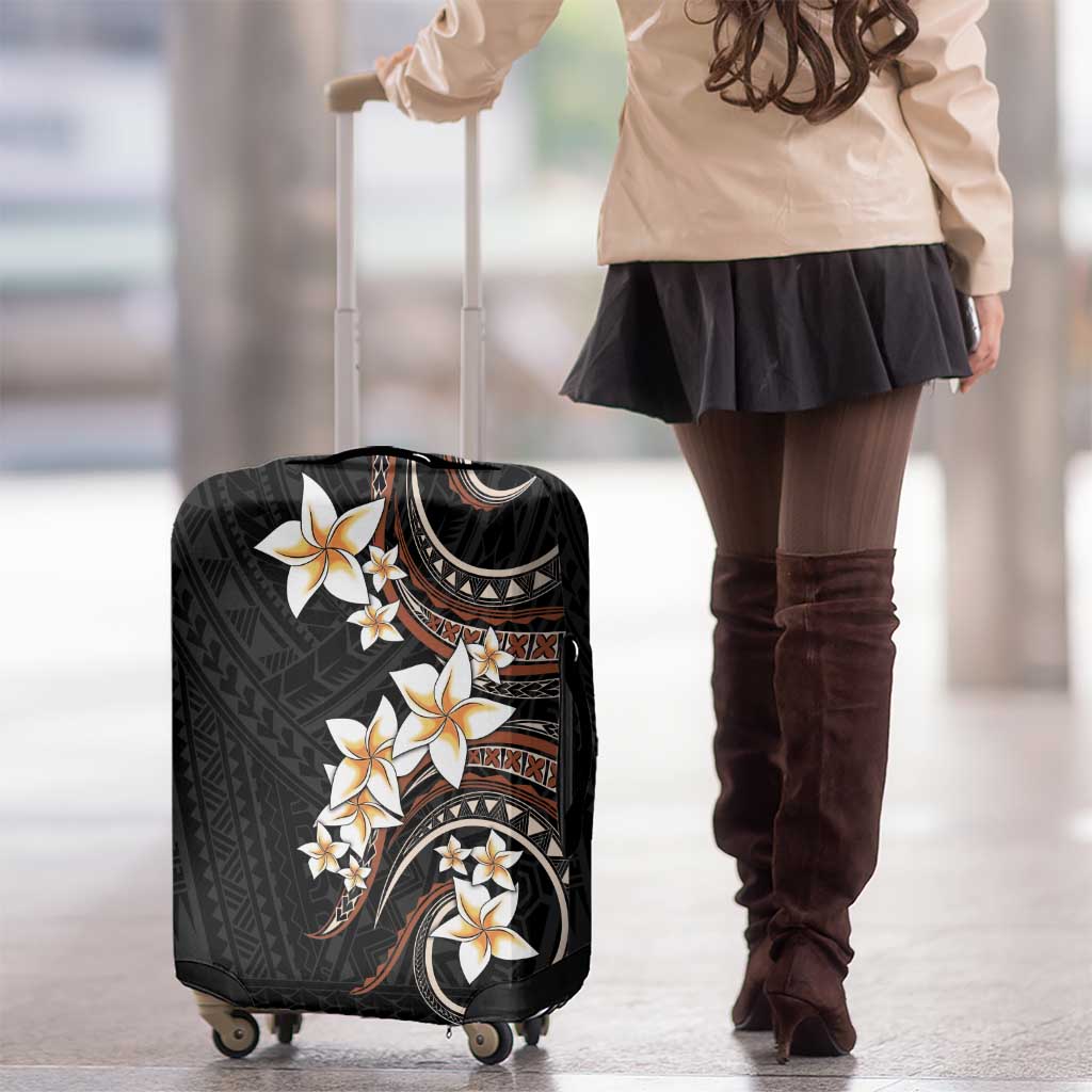 Vintage Plumeria Pacific Floral Luggage Cover