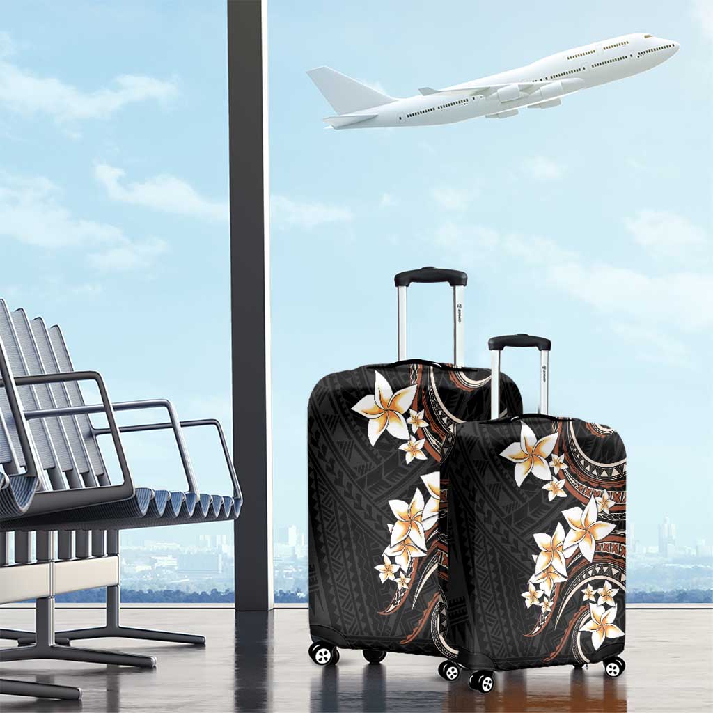 Vintage Plumeria Pacific Floral Luggage Cover