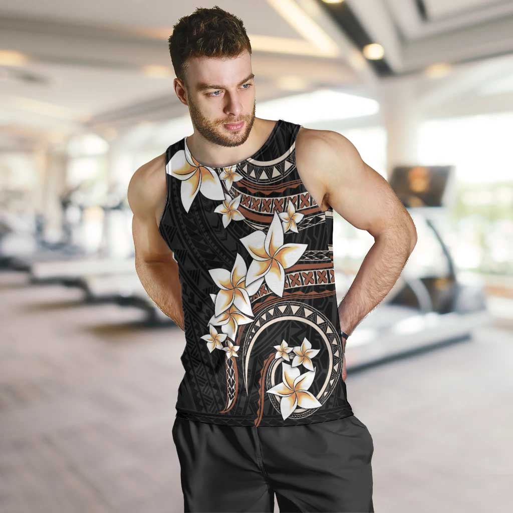 Vintage Plumeria Pacific Floral Men Tank Top