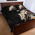 Vintage Plumeria Pacific Floral Quilt Bed Set