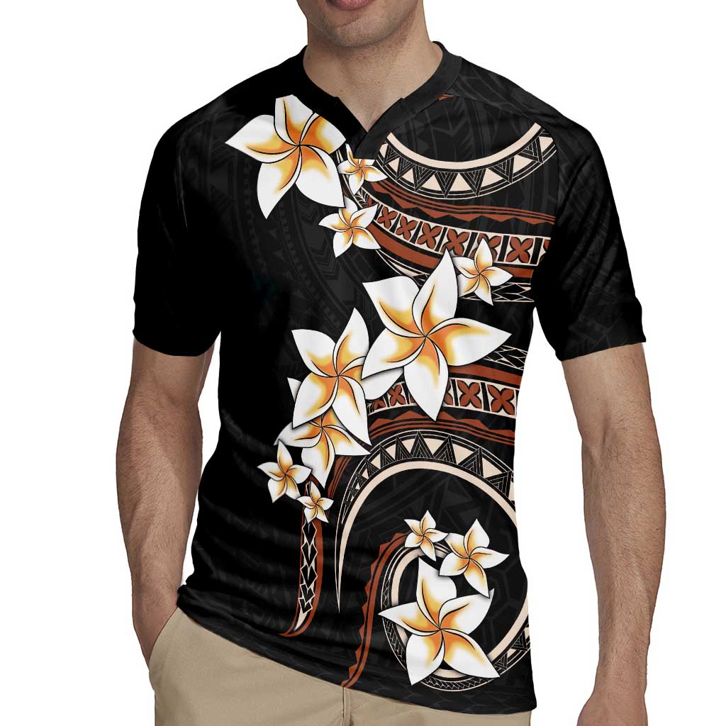 Vintage Plumeria Pacific Floral Rugby Jersey LT9 - Polynesian Pride