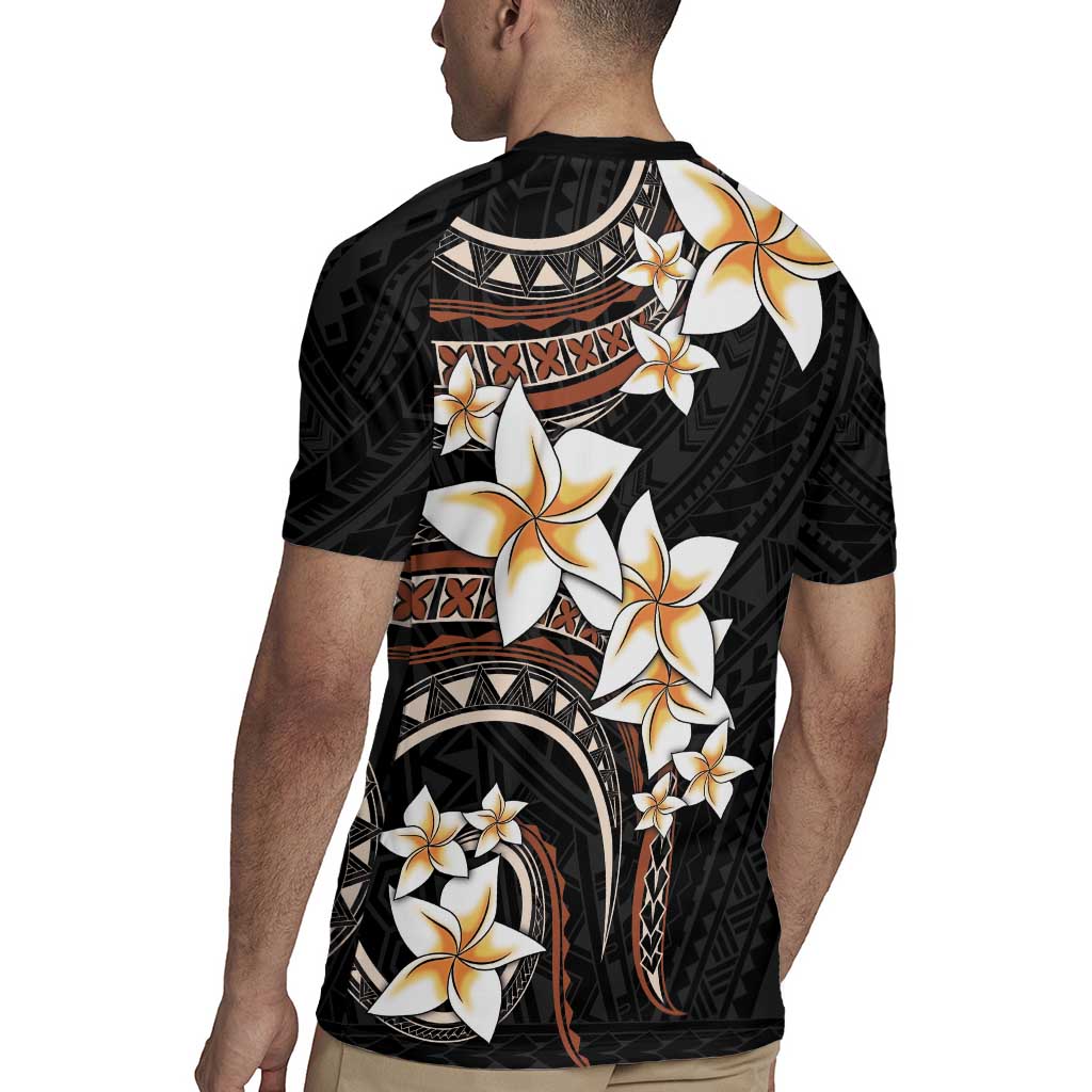 Vintage Plumeria Pacific Floral Rugby Jersey LT9 - Polynesian Pride