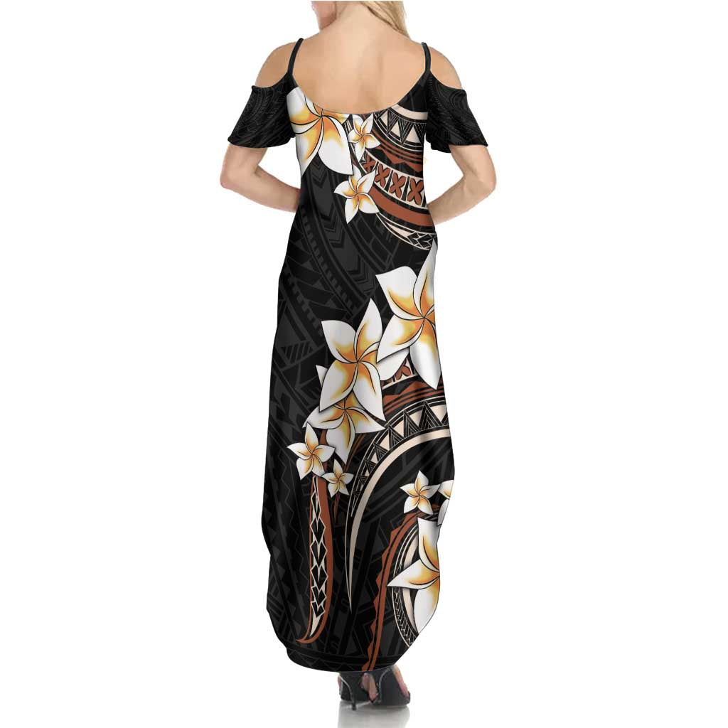 Vintage Plumeria Pacific Floral Summer Maxi Dress LT9 - Polynesian Pride