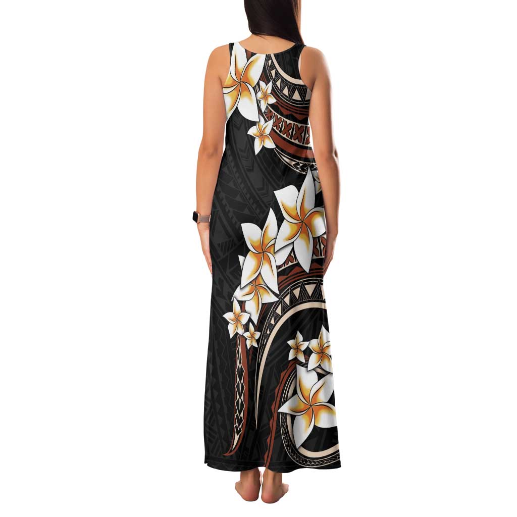 Vintage Plumeria Pacific Floral Tank Maxi Dress LT9 - Polynesian Pride